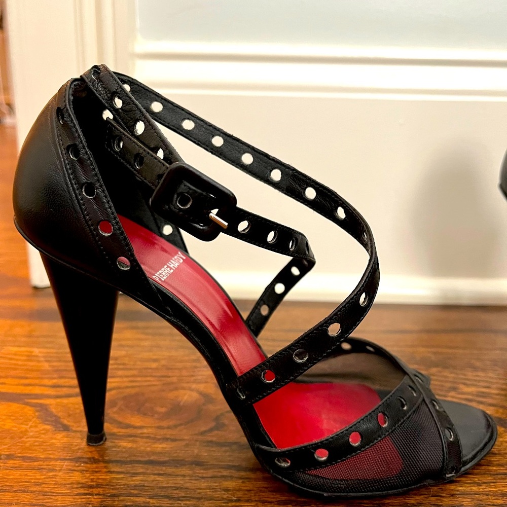 Pierre Hardy Mesh/Leather Perforated Heels Size 37
